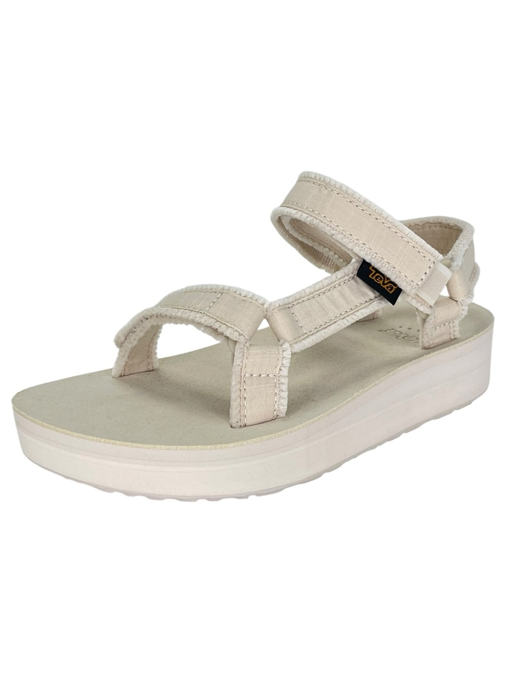 Teva Terragrip Cream Fringe Strappy Womens Sandals Size 5M - Picture 2 of 13
